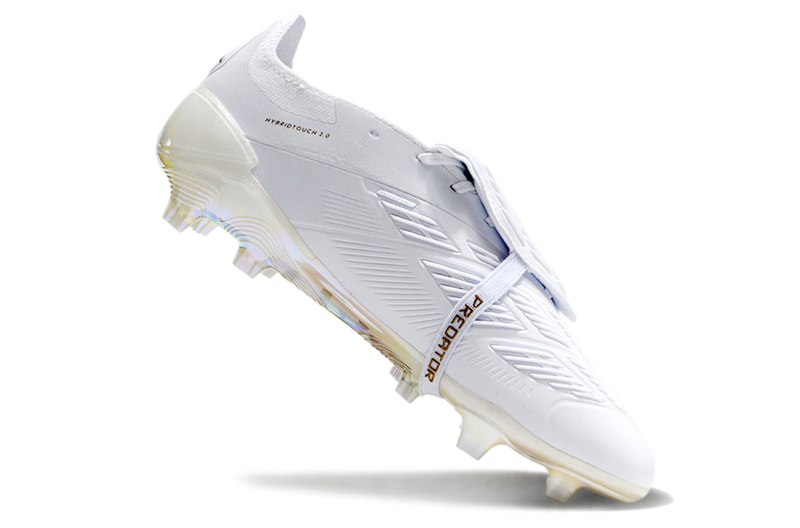 Adidas Predator Elite Fold - Over Tongue FG Day Spark - Blanc/ Doré/Blanc