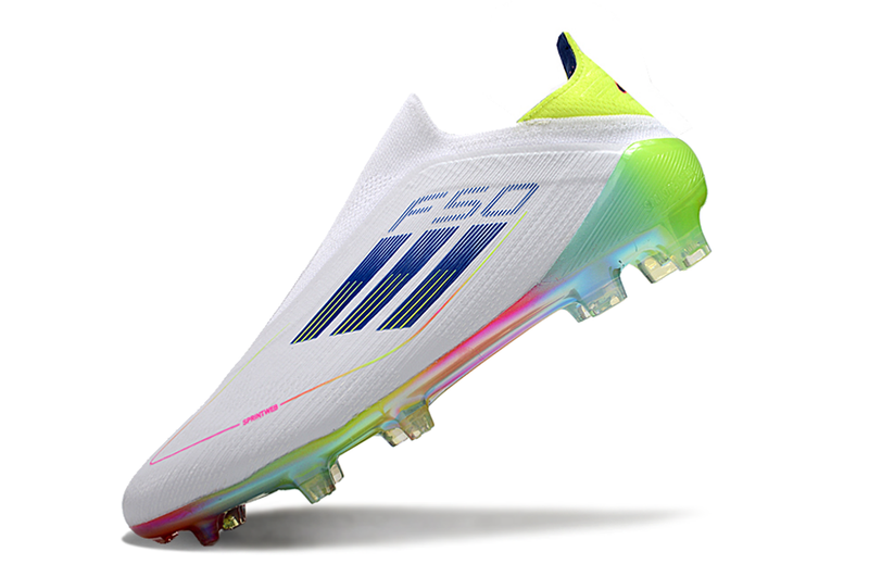 Adidas F50 Laceless FG Stellar Icon - Almost Blue/Bleu/Jaune