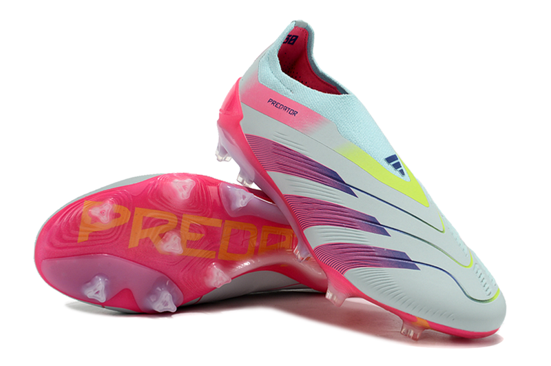 Adidas Predator Elite Laceless FG Stellar Icon - Almost Blue/Lucid Pink/Semi Solar Yellow