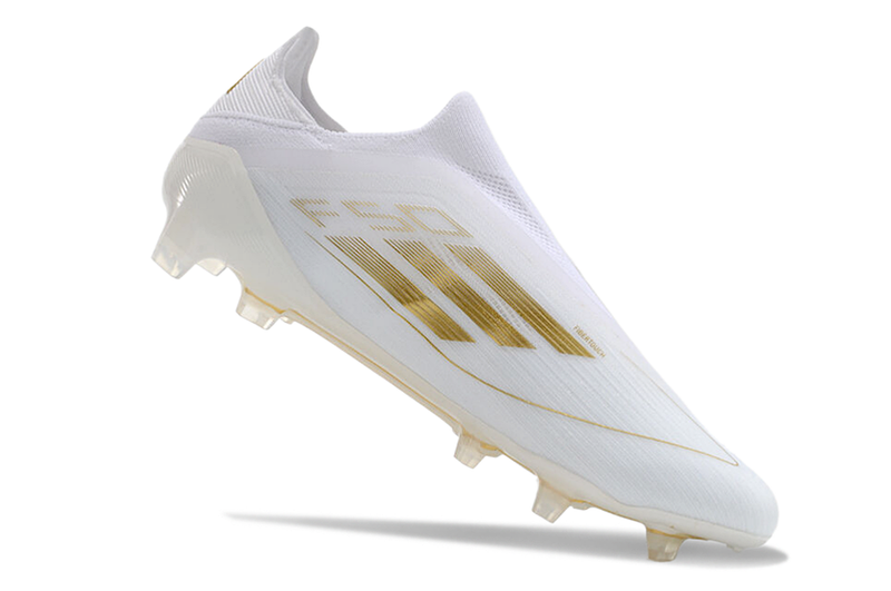 Adidas F50 Elite Laceless FG Day Spark- Blanc/Doré/Blanc