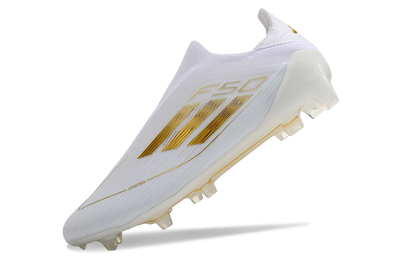 Adidas F50 Elite Laceless FG Day Spark- Blanc/Doré/Blanc