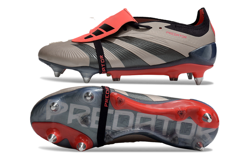 Adidas Predator Elite Fold- Over Tongue SG Vivid Horizon- Argenté/ Aurora Black/Turbo