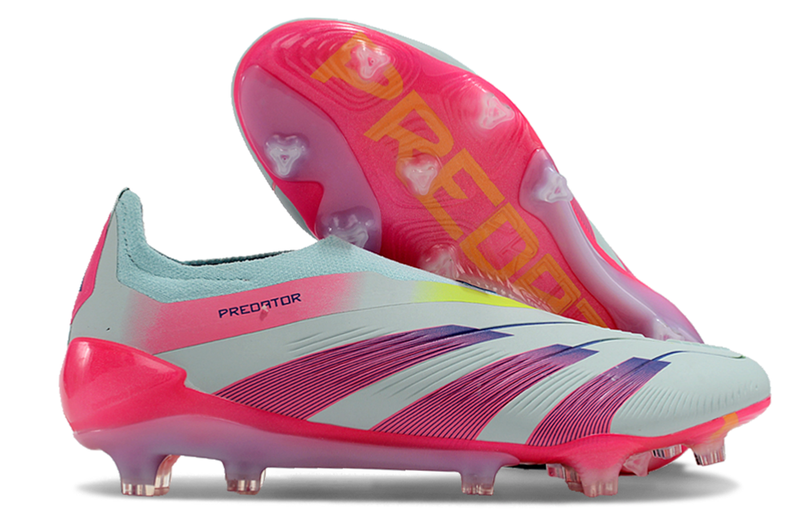 Adidas Predator Elite Laceless FG Stellar Icon - Almost Blue/Lucid Pink/Semi Solar Yellow