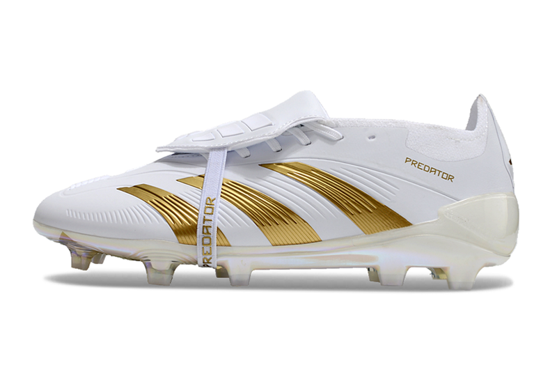 Adidas Predator Elite Fold - Over Tongue FG Day Spark - Blanc/ Doré/Blanc