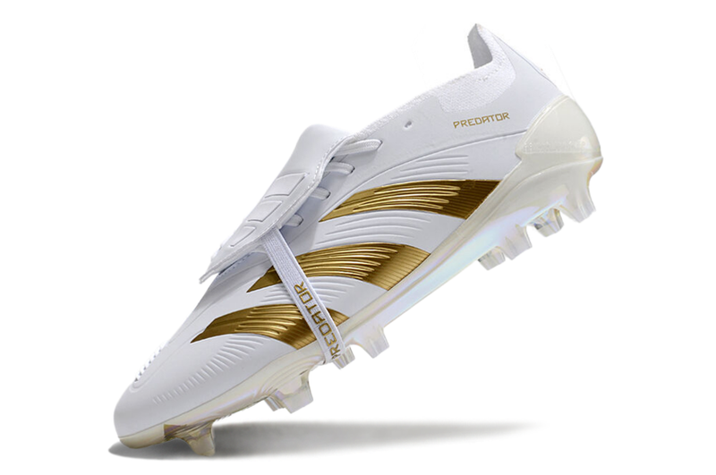 Adidas Predator Elite Fold - Over Tongue FG Day Spark - Blanc/ Doré/Blanc