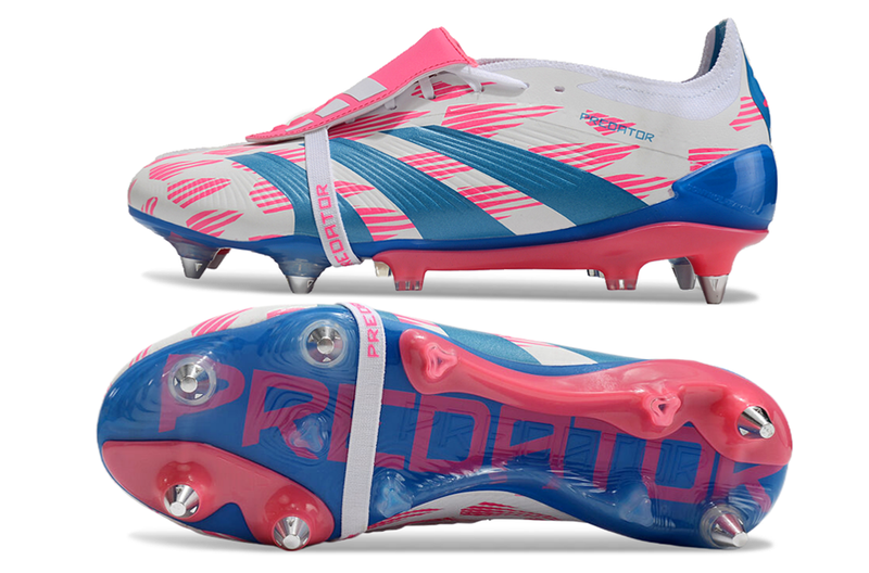 Adidas Predator Elite Fold-over Tongue SG Reemergence - Blanc/Bleu/Rose