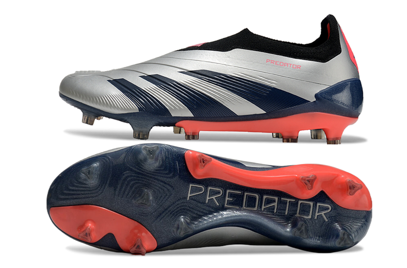 Adidas Predator Elite Laceless FG Vivid Horizon - Argenté/Aurora/Black/Turbo