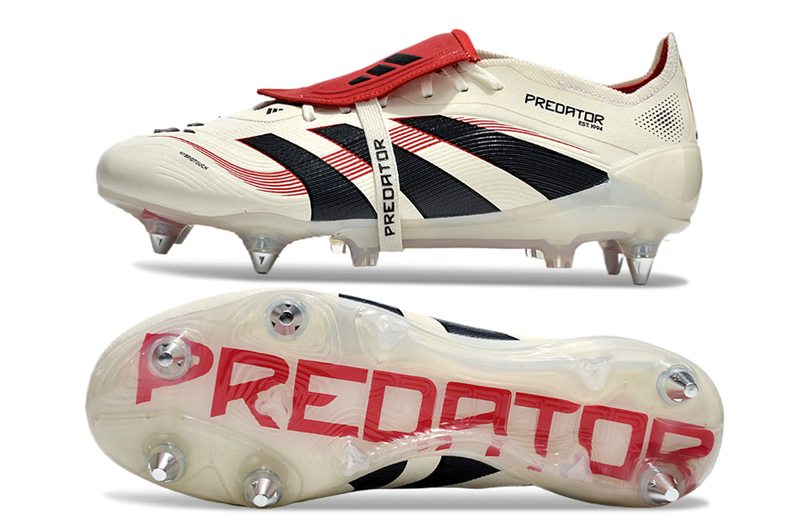 Adidas Predator Elite Fold-Over Tongue SG Champagne- Blanc/Noir/Pure Ruby