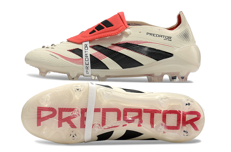 Adidas Predator Elite Fold- Over Tongue FG Champagne- Blanc/Noir/Pure Ruby