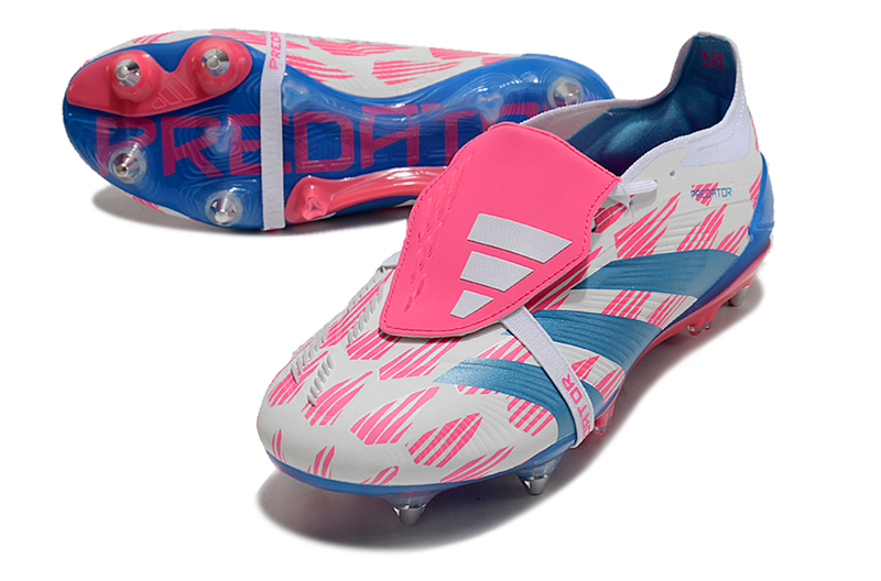 Adidas Predator Elite Fold-over Tongue SG Reemergence - Blanc/Bleu/Rose