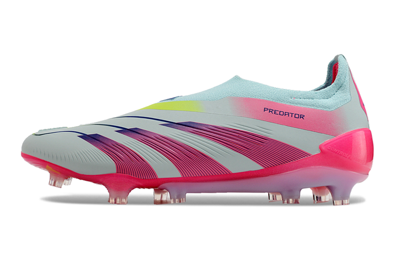 Adidas Predator Elite Laceless FG Stellar Icon - Almost Blue/Lucid Pink/Semi Solar Yellow